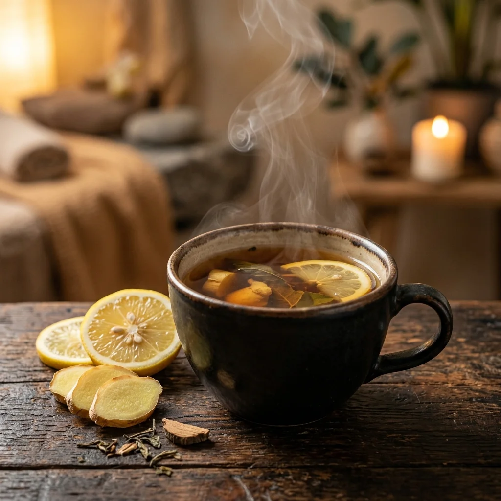 Té de hierbas tras la sesión